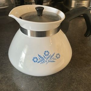Corning Ware blue cornflower tea pot